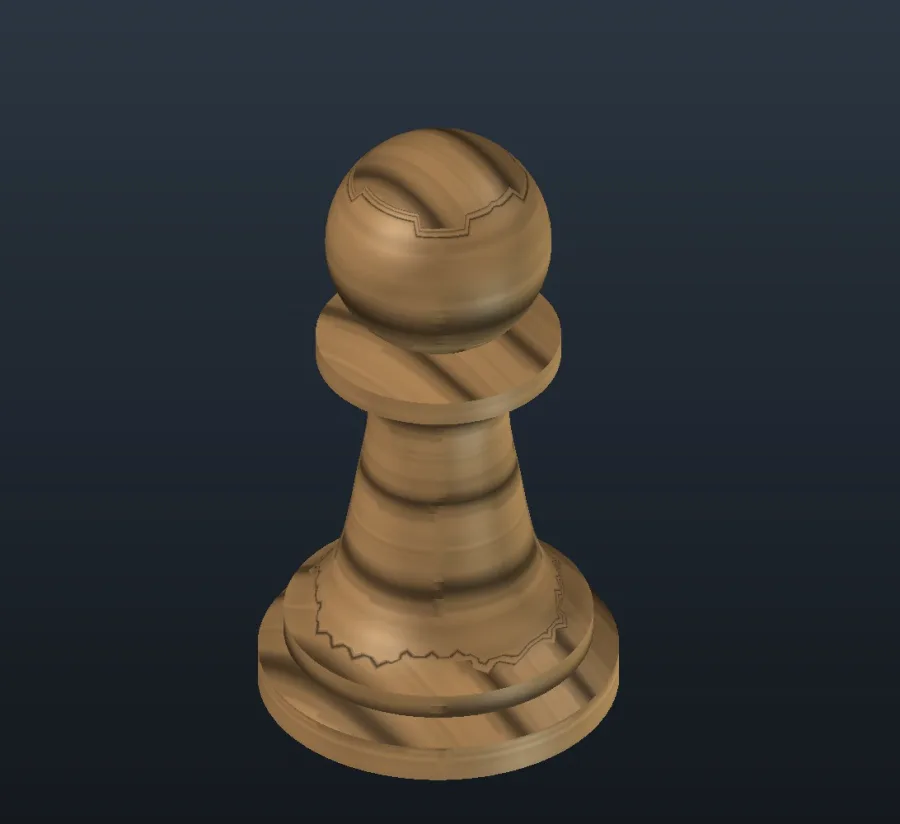 A wooden pawn
