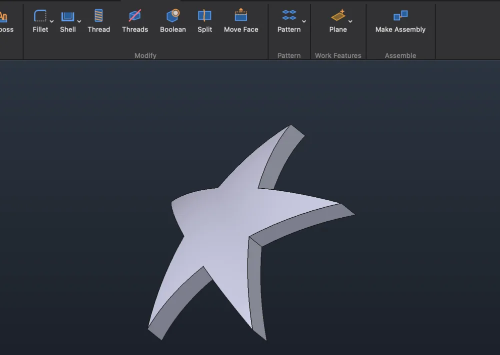 A star made in ProstoCAD